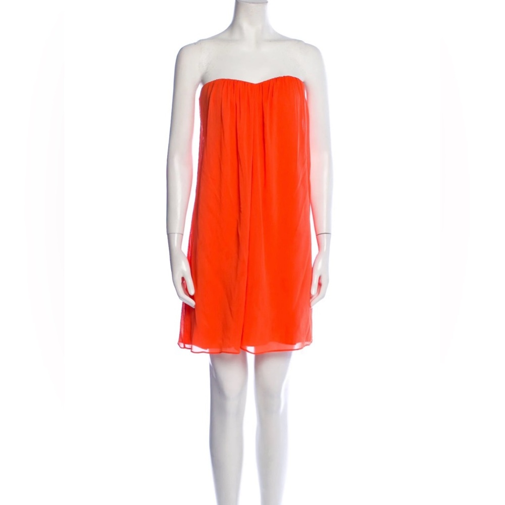 💎💎Elegant Strapless Orange Dress